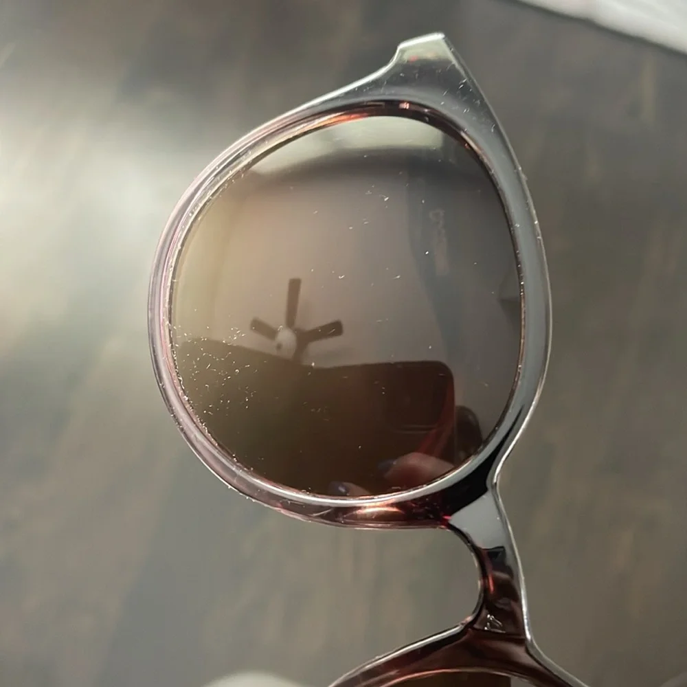 Cocosand pink transparent fade sunglasses.
